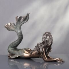 Bronz Deniz Kızı Biblo