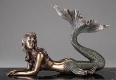 Bronz Deniz Kızı Biblo