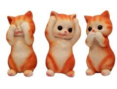 Görmedim Duymadım Bilmiyorum Kedi Biblolar