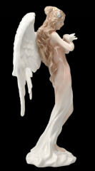 Güvercin Tutan Porselen Melek Biblo