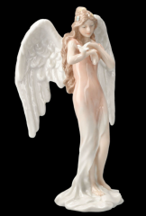 Güvercin Tutan Porselen Melek Biblo