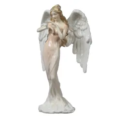 Güvercin Tutan Porselen Melek Biblo