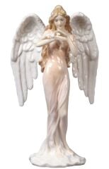 Güvercin Tutan Porselen Melek Biblo