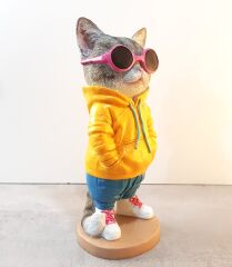 Gözlüklü Kedi Biblo